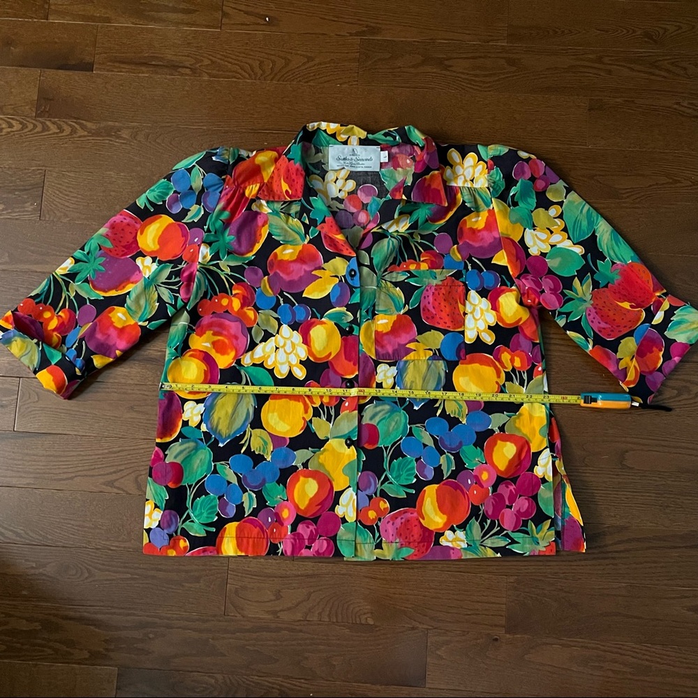🇨🇦 Vintage Nova Scotia Designer Vibrant Cotton Dress Shirt (Large) - Picture 3 of 5